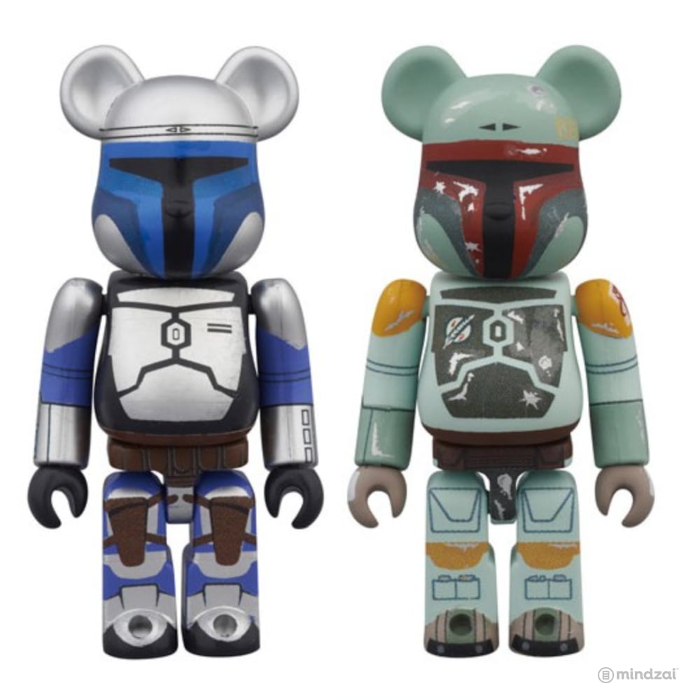 Star Wars Bearbrick: Jango Fett &amp; Boba Fett 100% Figure 2-Pack Set by Medicom Toy