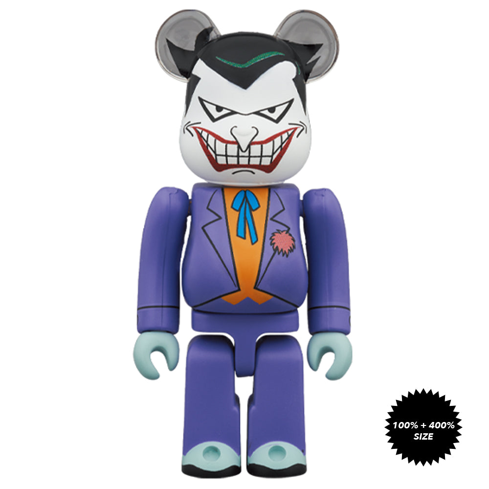 The Joker (Batman the Animated Series Ver.) 100% + 400% Bearbrick Set by Medicom Toy