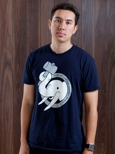 Bear Kid Elephant Navy T-Shirt - Mindzai  - 1
