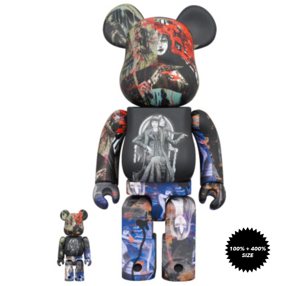 S’YTE × Junji Ito TOMIE 100% + 400% Bearbrick Set by Medicom Toy