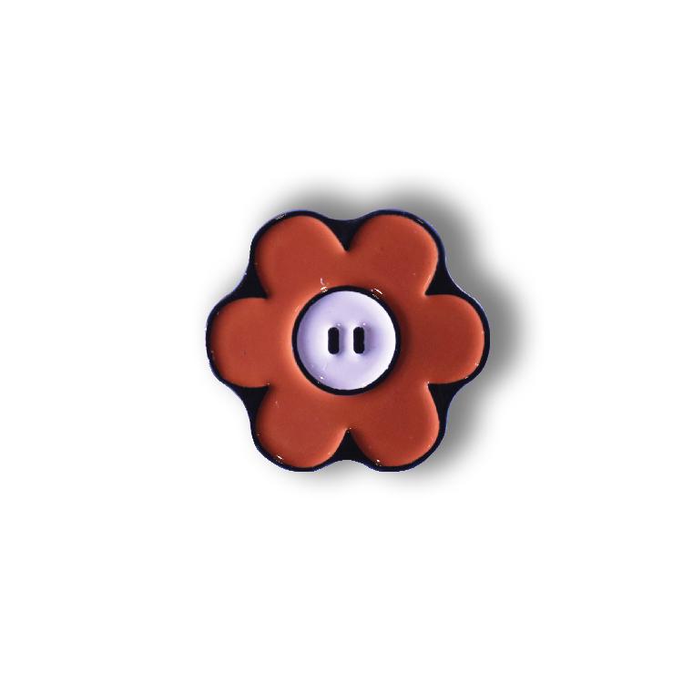 Happy Flower Enamel Pin by Flowerpig