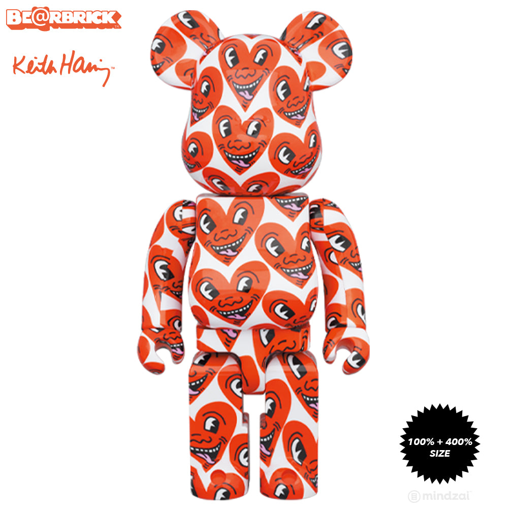 Keith Haring #6 100% + 400% Bearbrick Set by Medicom Toy