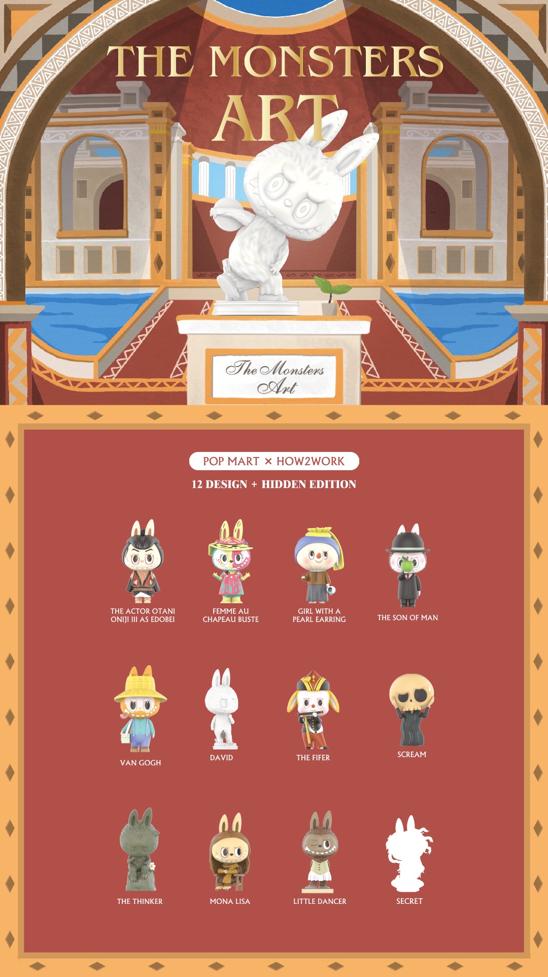 The Monsters Art Labubu Blind Box Series by POP MART x Kasing Lung x How2work