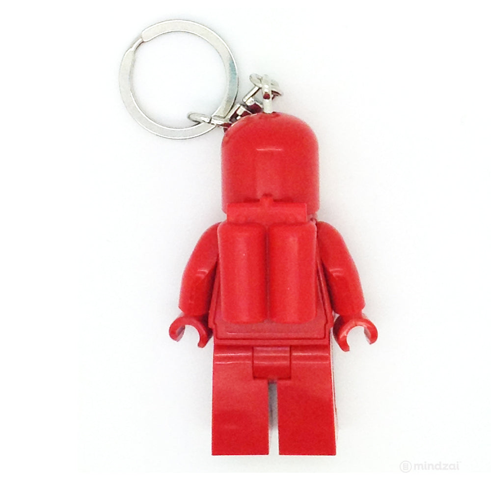 Lego Figure Keychain - Lego Astronaut Red Flash Light