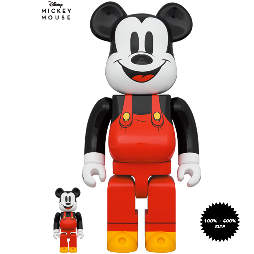 *Pre-order* Mickey Boat Builders 100% + 400% Bearbrick Set by Medicom Toy