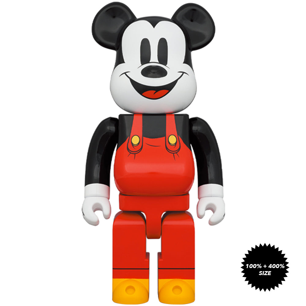 Mickey Boat Builders 100% + 400% Bearbrick Set by Medicom Toy