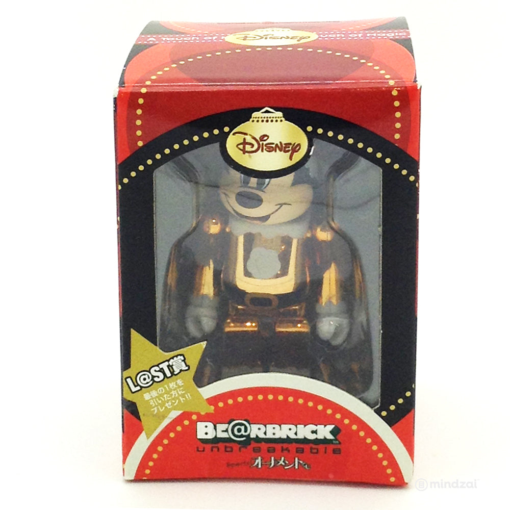 Disney Bearbrick Unbreakable - Special Kuji - Mickey Mouse Gold Santa Suit Version - Last Prize