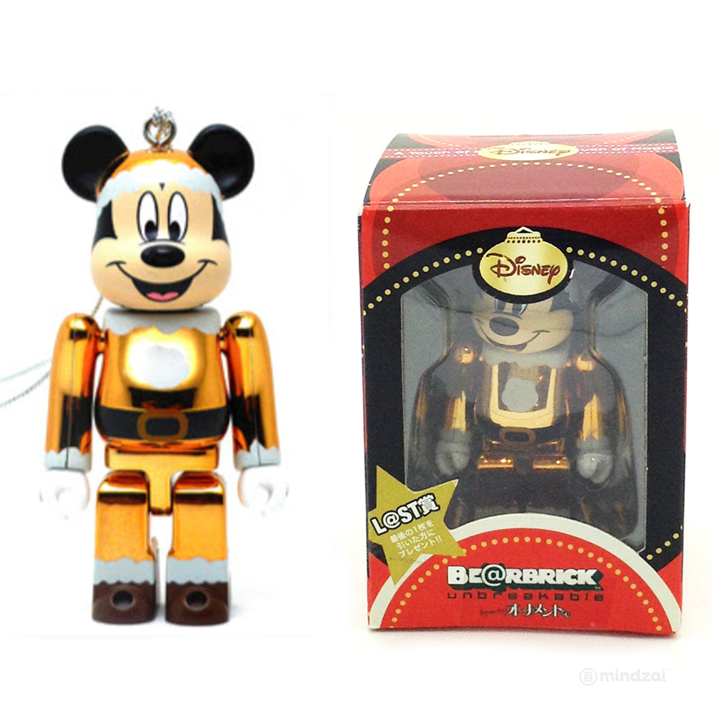 Disney Bearbrick Unbreakable - Special Kuji - Mickey Mouse Gold Santa Suit Version - Last Prize