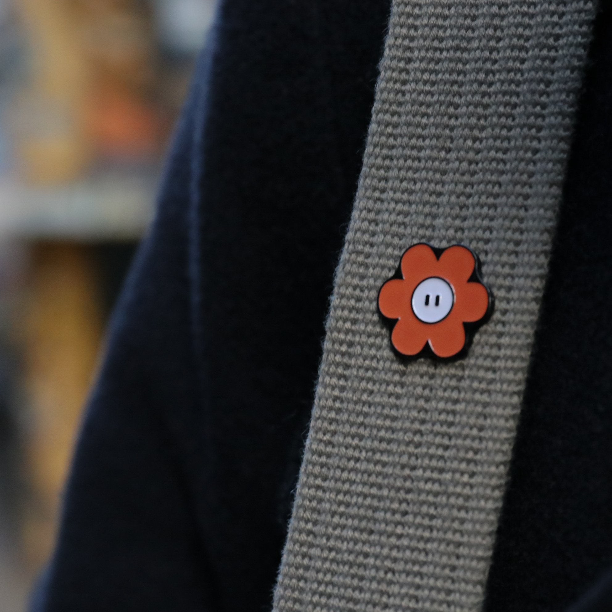 Happy Flower Enamel Pin by Flowerpig