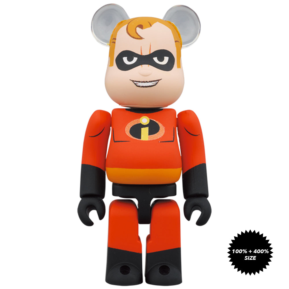 Incredibles 2: Mr. Incredible 100% + 400% Bearbrick Set by Medicom Toy