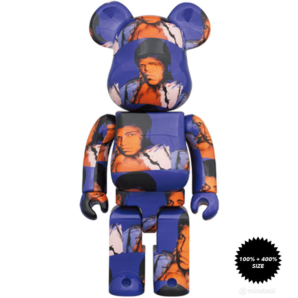Andy Warhol Muhammad Ali 100% + 400% Bearbrick by Medicom Toy