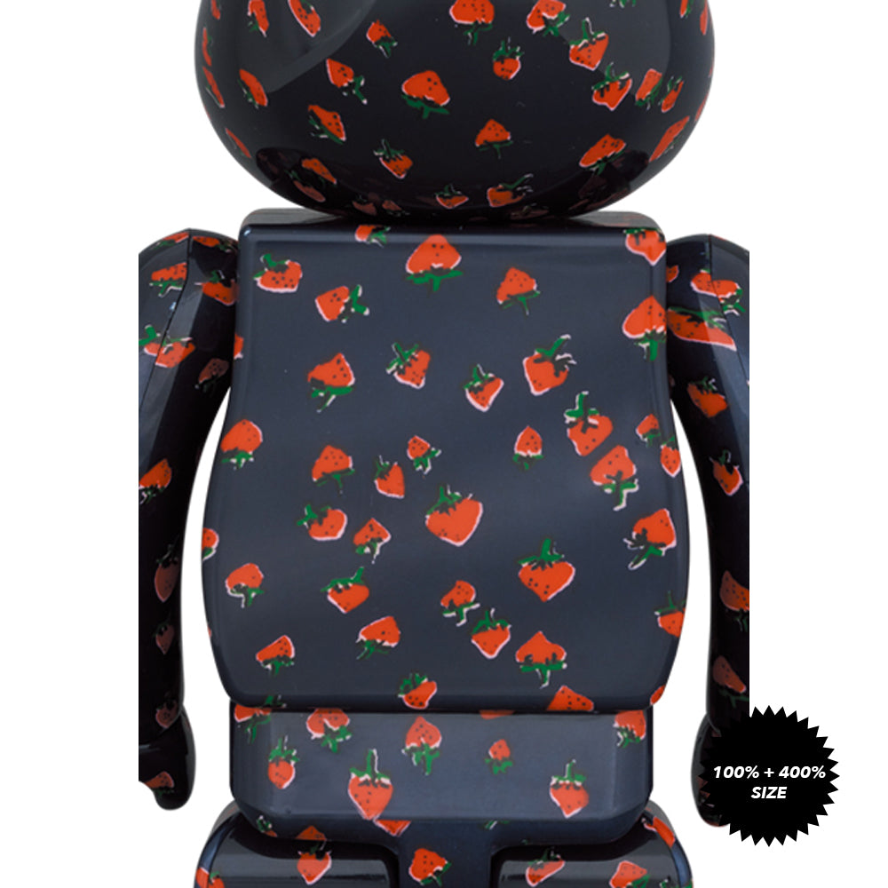 MUVEIL "Strawberry" 100% + 400% Bearbrick Set by Medicom Toy