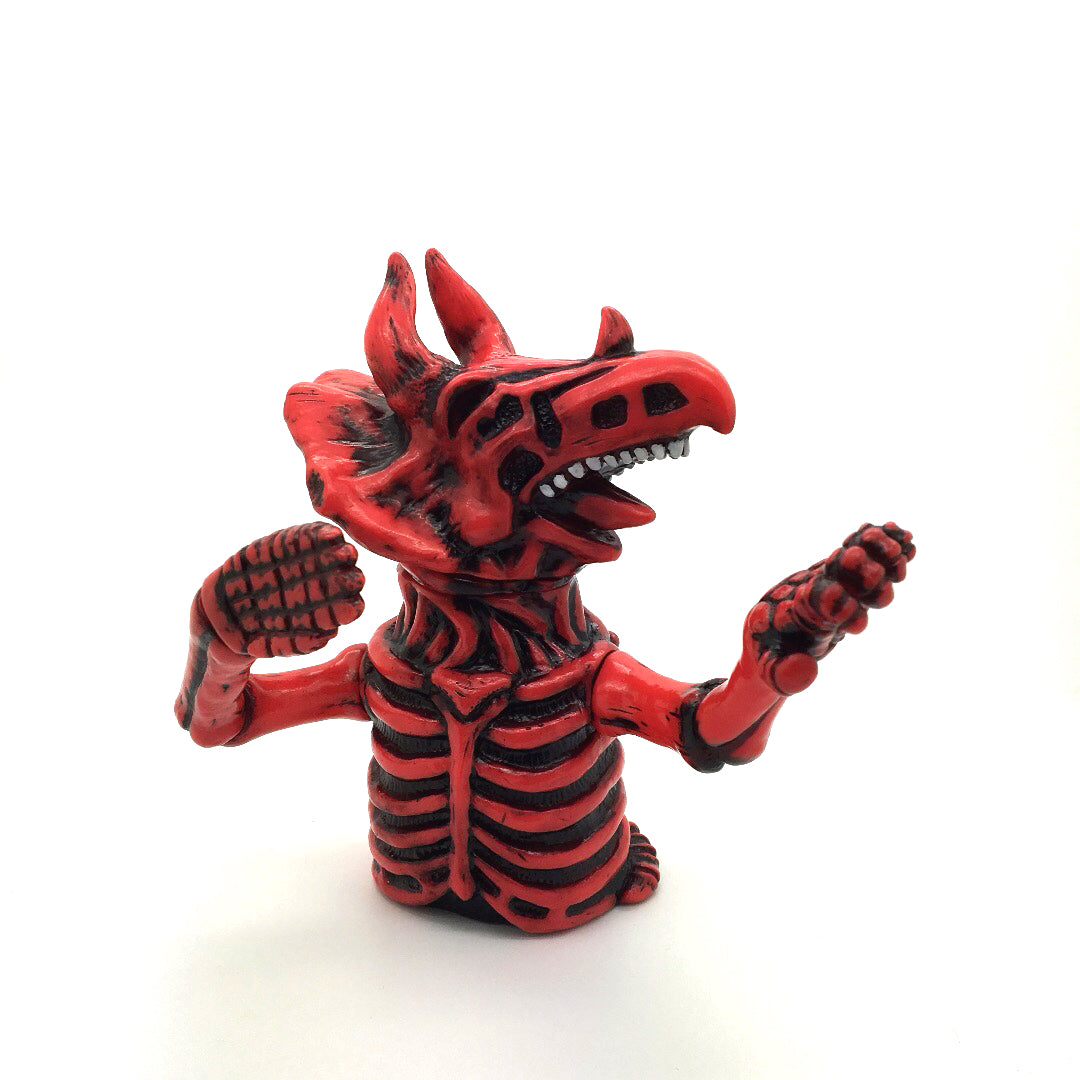 Gashadokutops Sofubi - Red Skeleton by Cereal Box Toys Go!