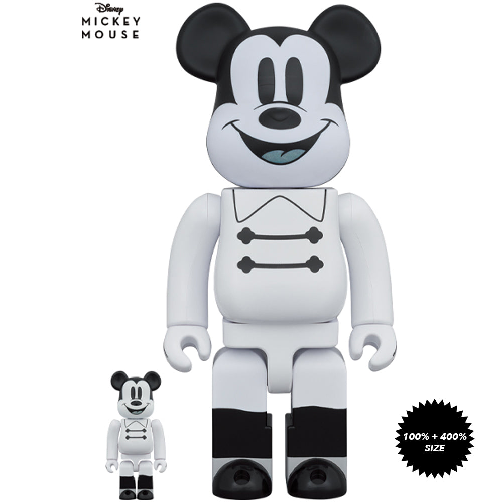 *Pre-order* Nighttime Mickey 100% + 400% Bearbrick Set by Medicom Toy