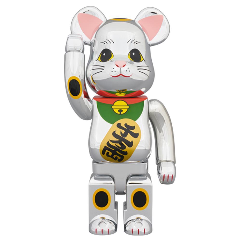 Tokyo Skytree Silver Money Cat Maneki Neko 400% Bearbrick by Medicom Toy