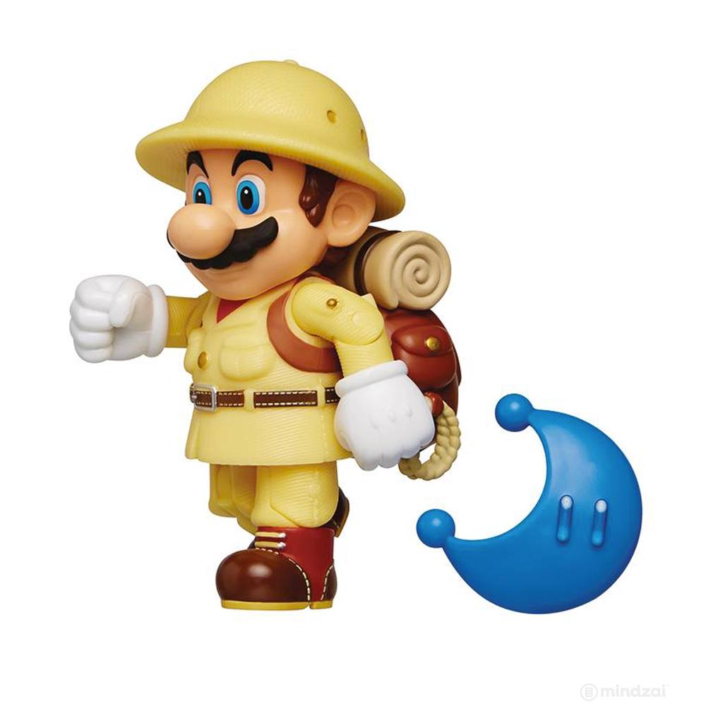 World of Nintendo: Explorer Mario 4&quot; Action Figure by Jakks Pacific