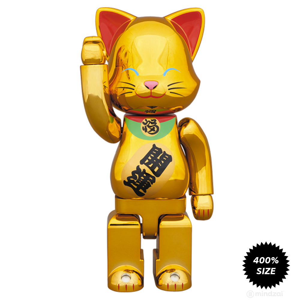 Tokyo Skytree Gold Money Cat Maneki Neko 400% Nyabrick by Medicom Toy
