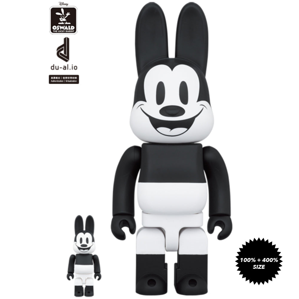 Oswald the Lucky Rabbit 100% + 400% Rabbrick Set by Medicom Toy