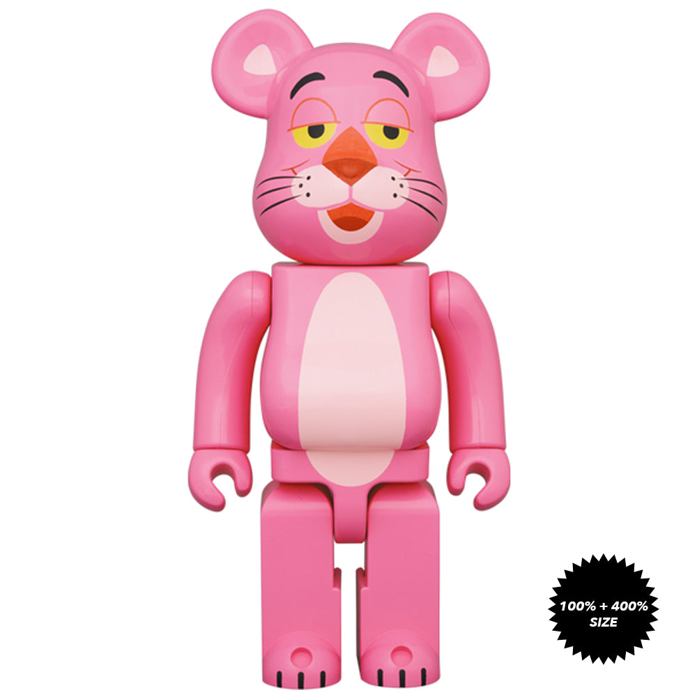 Pink Panther 100% + 400% Bearbrick Set by Medicom Toy