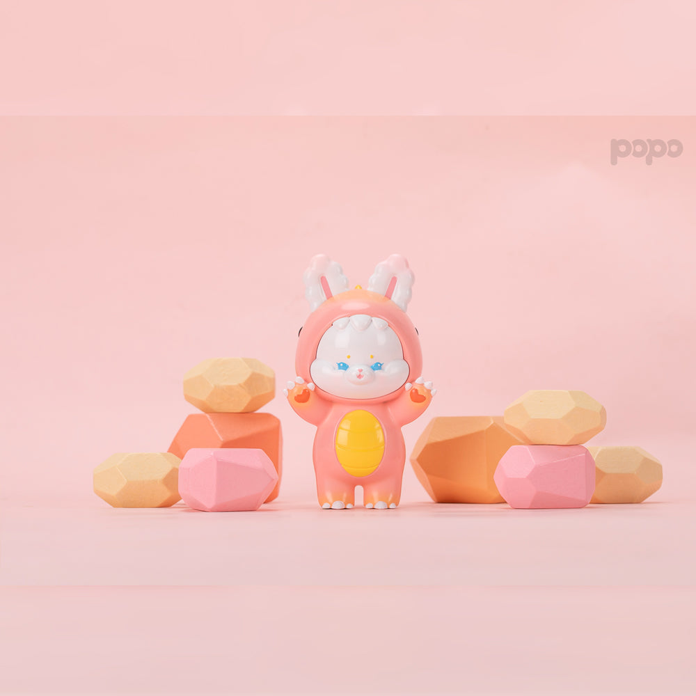 Peach Dino Popo Rabbit by SeaStar Studios