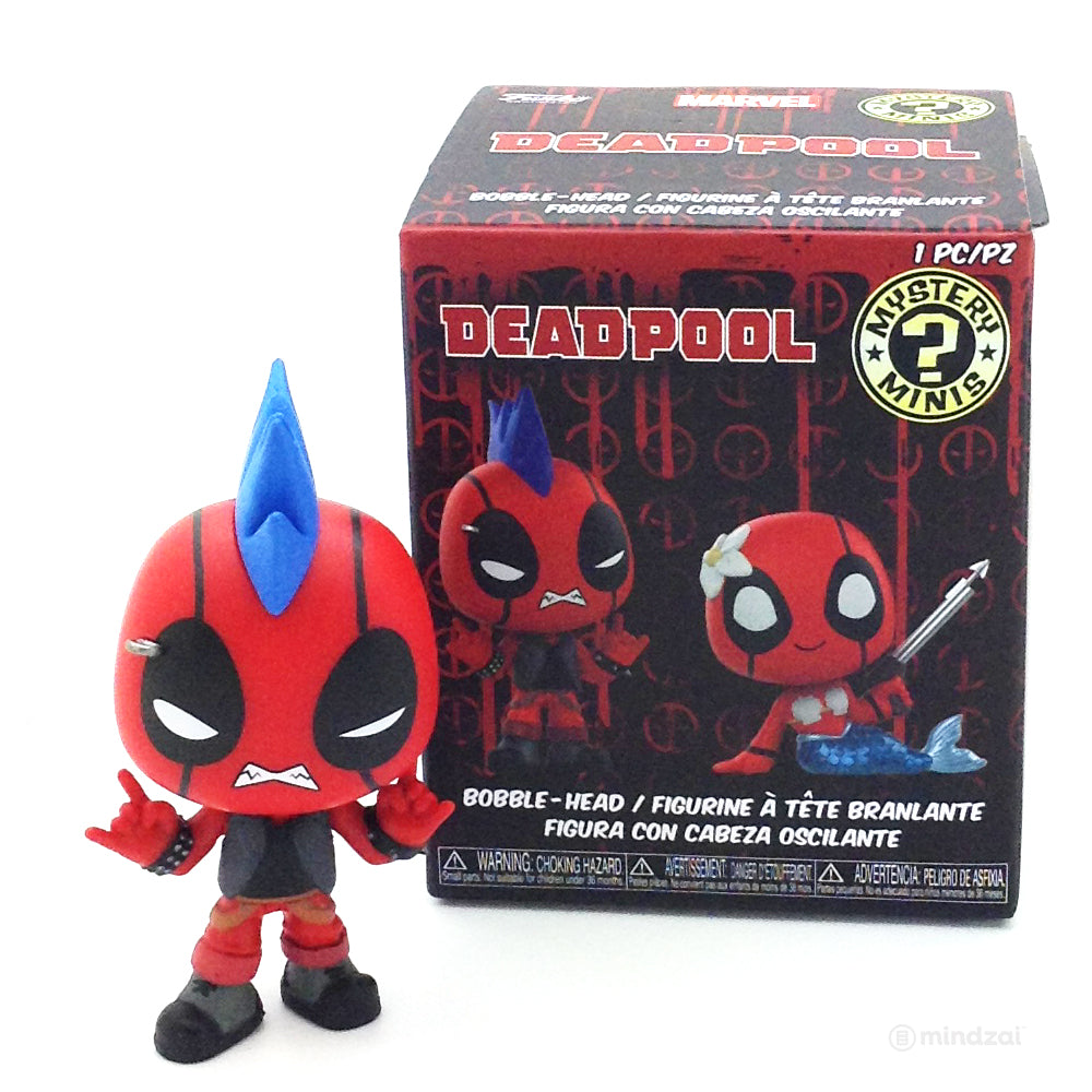 Deadpool Bobble-Head Mystery Minis by Funko - Punk Rock Deadpool