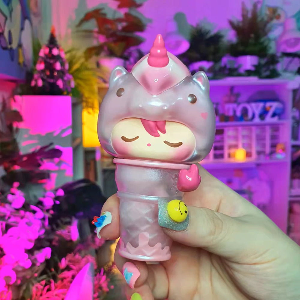 QuayCream (Cotton Candy Edition) Art Toy Figure by KiK Toyz x Strangecat Toys