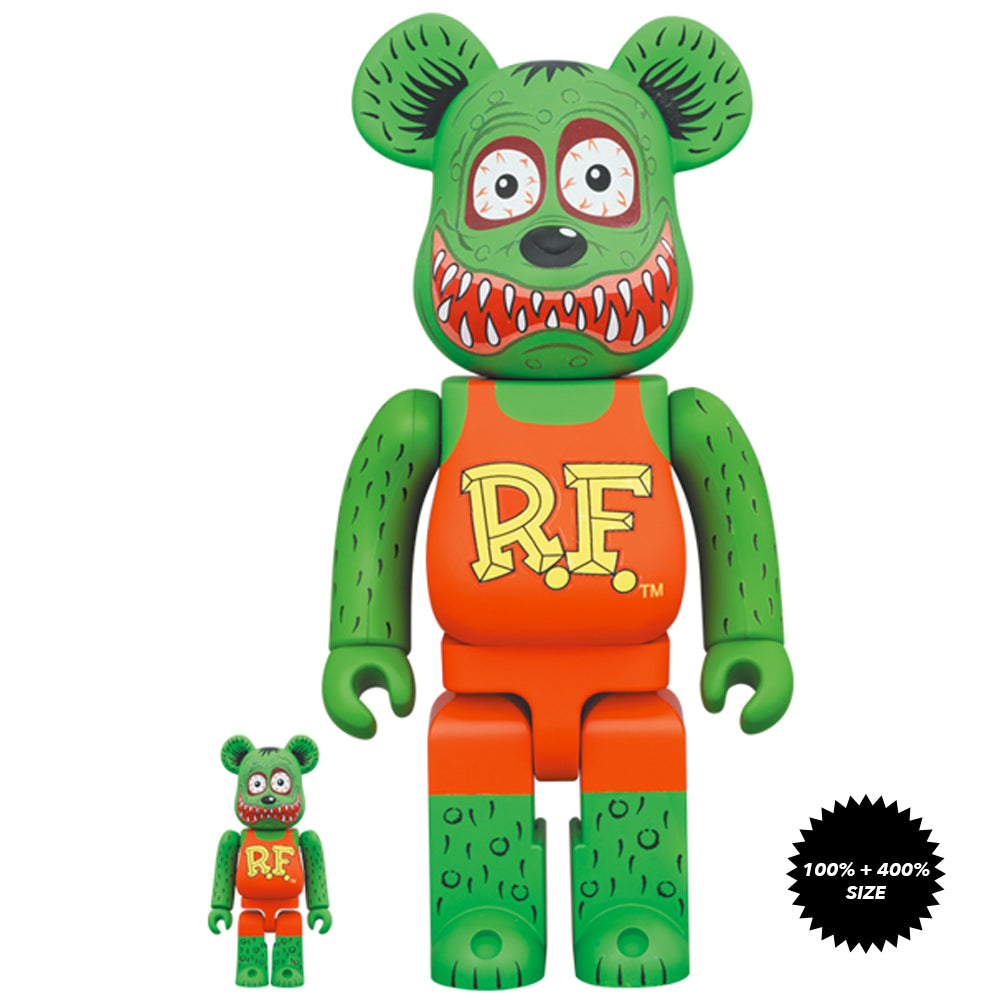 Rat Fink 100% + 400% Bearbrick Set by Medicom Toy