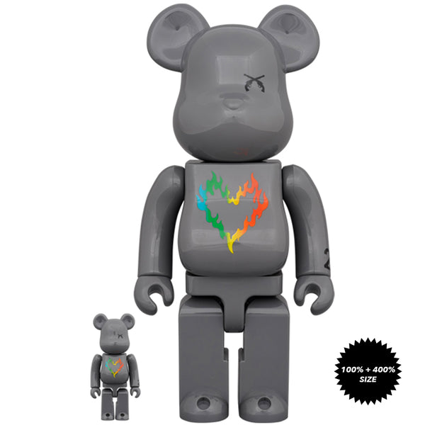 roarguns 20th Anniversary 100% + 400% Bearbrick Set by
