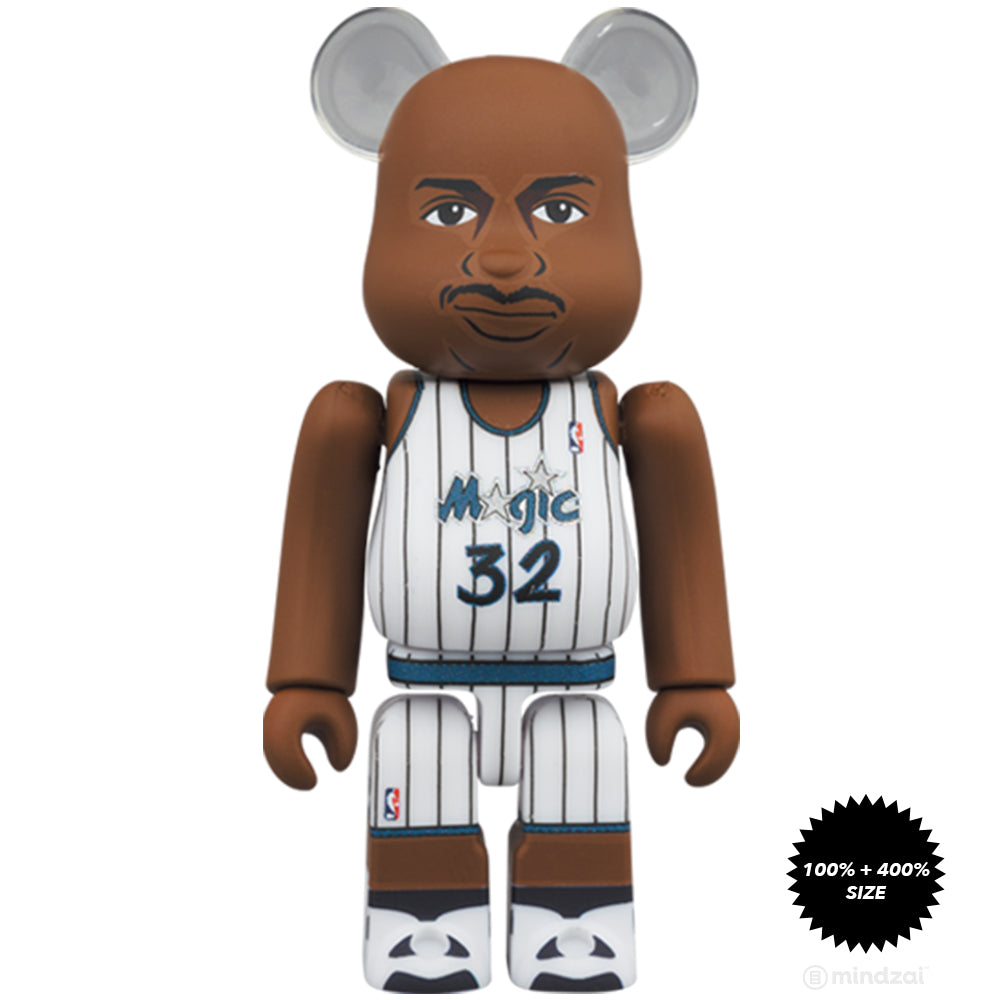 Shaquille O'Neal (Orlando Magic) 100% + 400% Bearbrick Set by Medicom Toy
