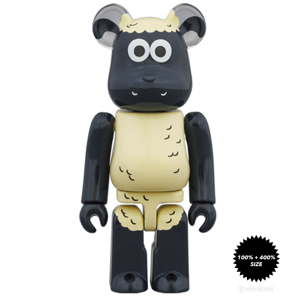 Shaun The Sheep 100% + 400% Bearbrick Set by Medicom Toy