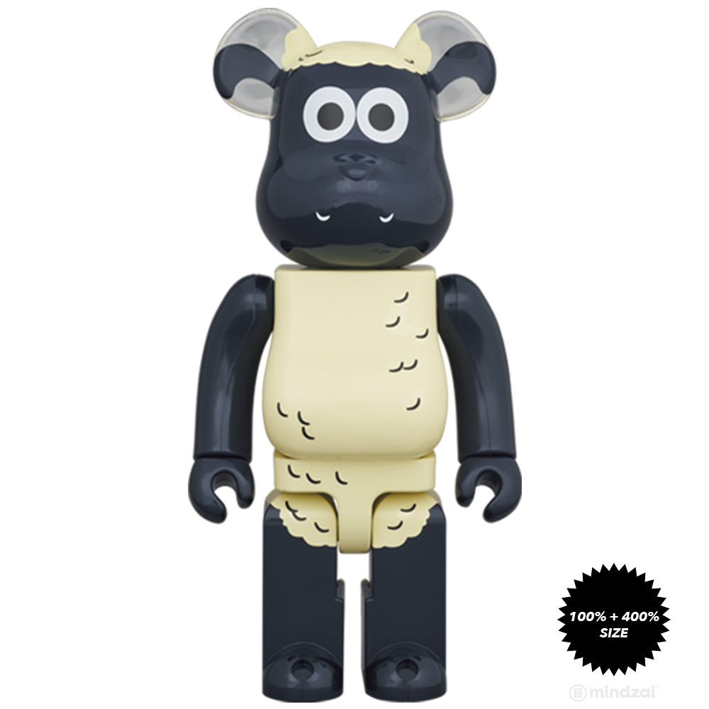 Shaun The Sheep 100% + 400% Bearbrick Set by Medicom Toy