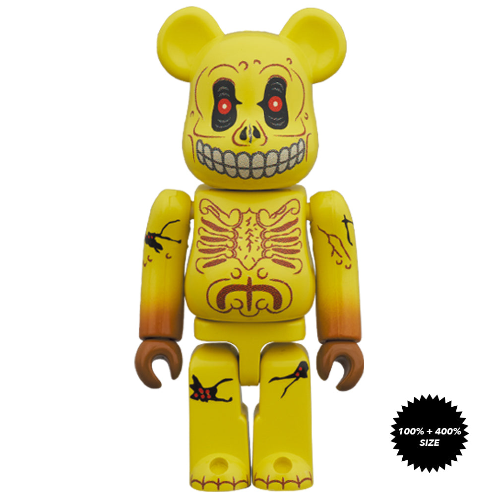 Skull Face Mad Balls 100% + 400% Bearbrick Set by Medicom Toy