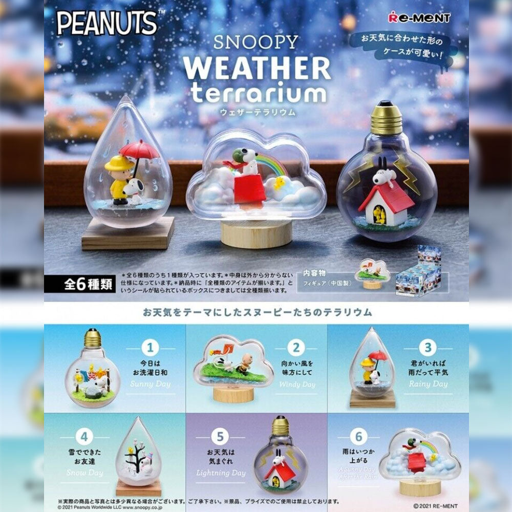 Snoopy Weather Terrarium Blind Box Series by Re-Ment