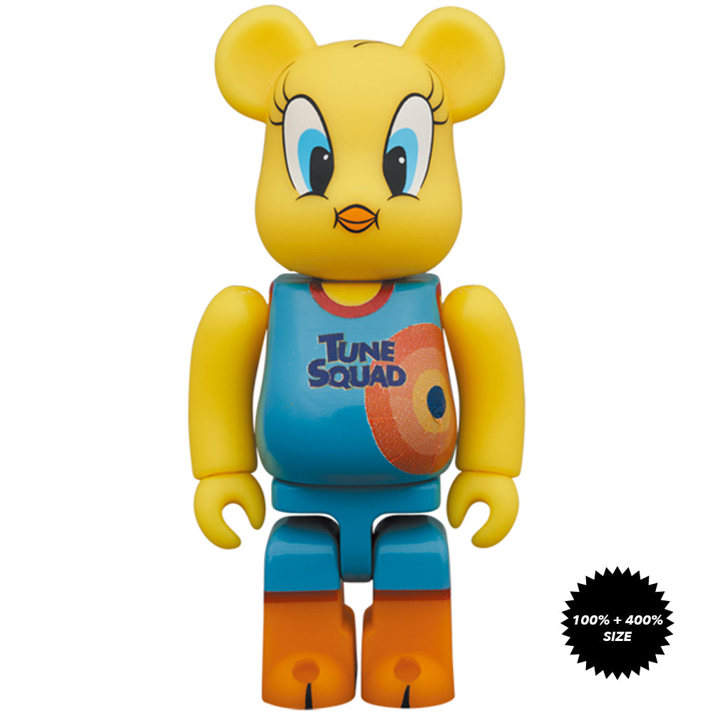 Space Jam A New Legacy Tweety 100% + 400% Bearbrick Set by Medicom Toy