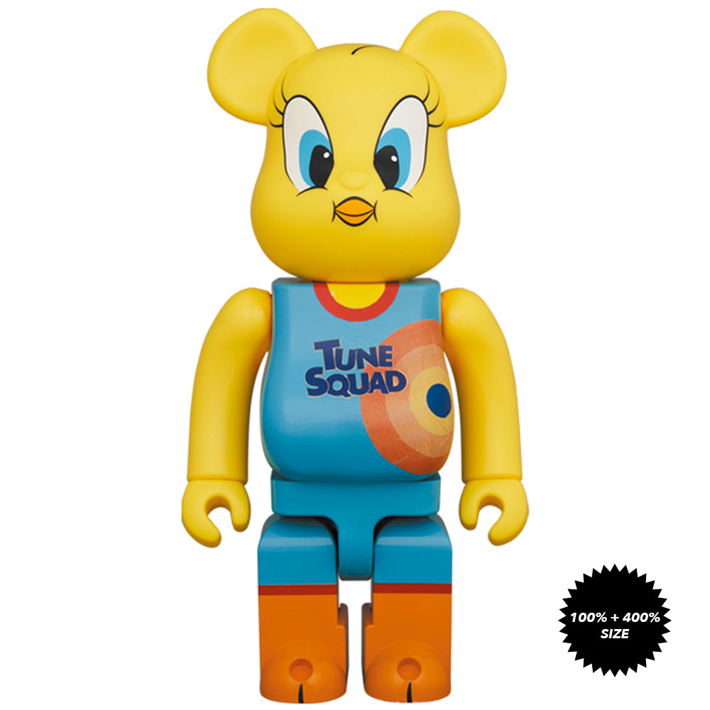 Space Jam A New Legacy Tweety 100% + 400% Bearbrick Set by Medicom Toy