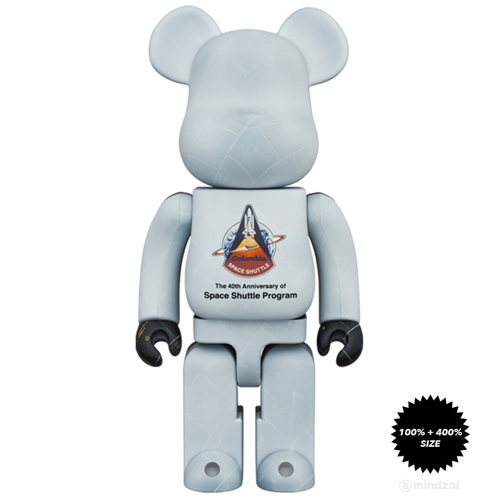 Space Shuttle 100% + 400% Bearbrick Set by Medicom Toy