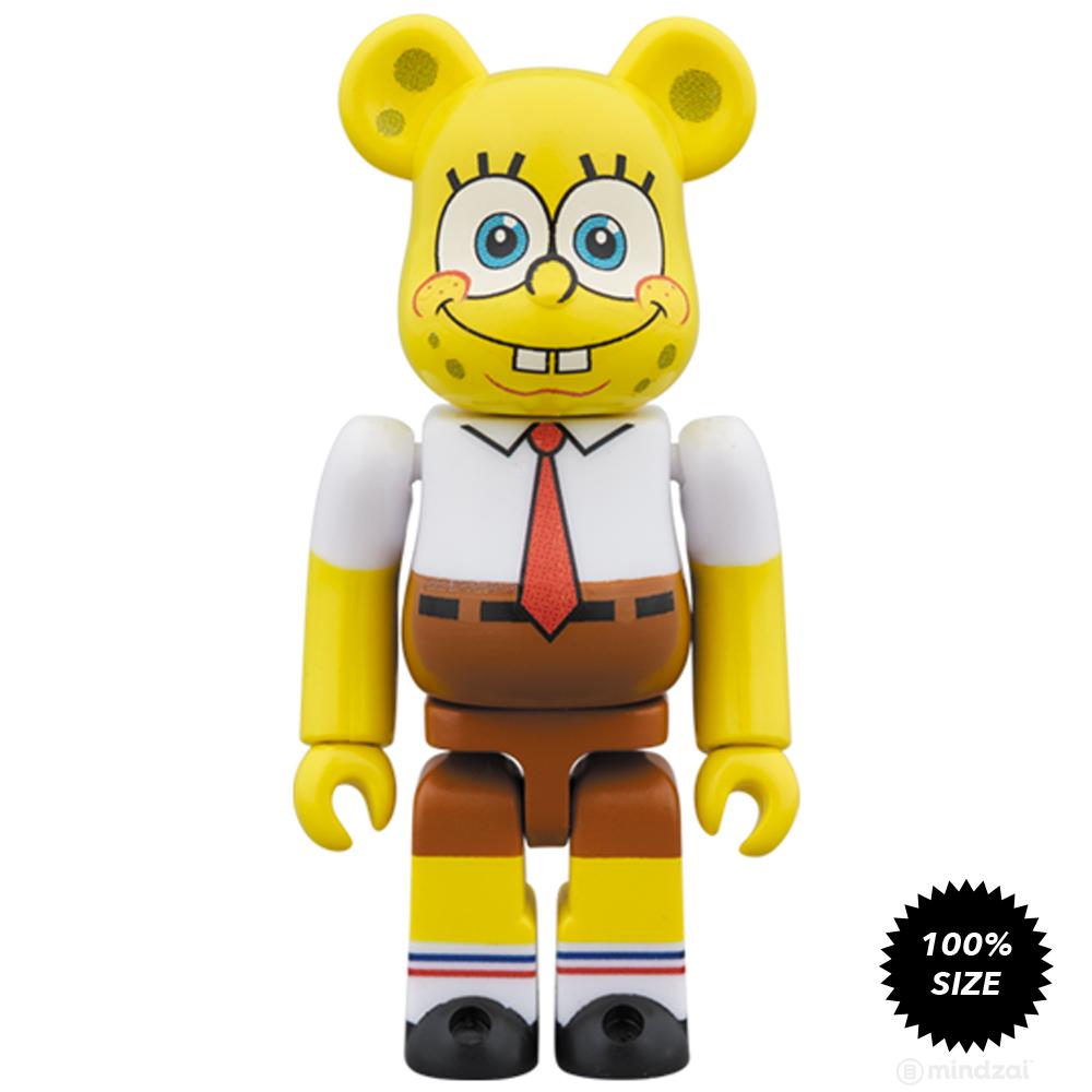 SpongeBob Squarepants 100% + 400% Bearbrick Set by Medicom Toy