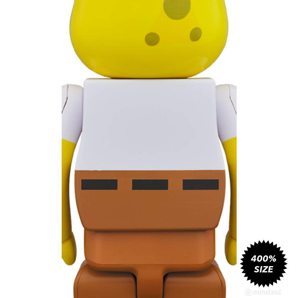 SpongeBob Squarepants 100% + 400% Bearbrick Set by Medicom Toy