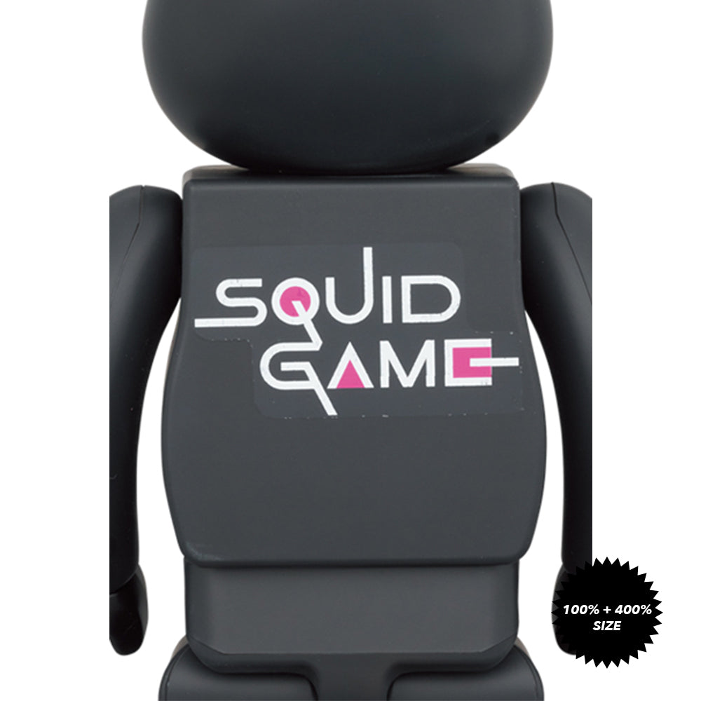 Squid Game Frontman 100% + 400% Bearbrick Set by Medicom Toy