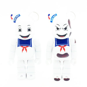 Bearbrick Series 33 - Ghostbusters Stay Puft Marshmallow Man and Burnt Stay Puft (Set of 2)