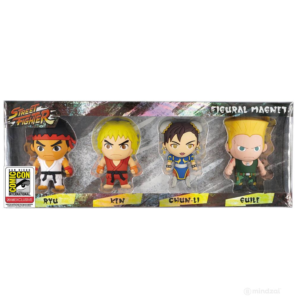 SDCC 2018 Exclusive Street Fighter 3D Foam Figural Magnet 4 Piece Set from Monogram