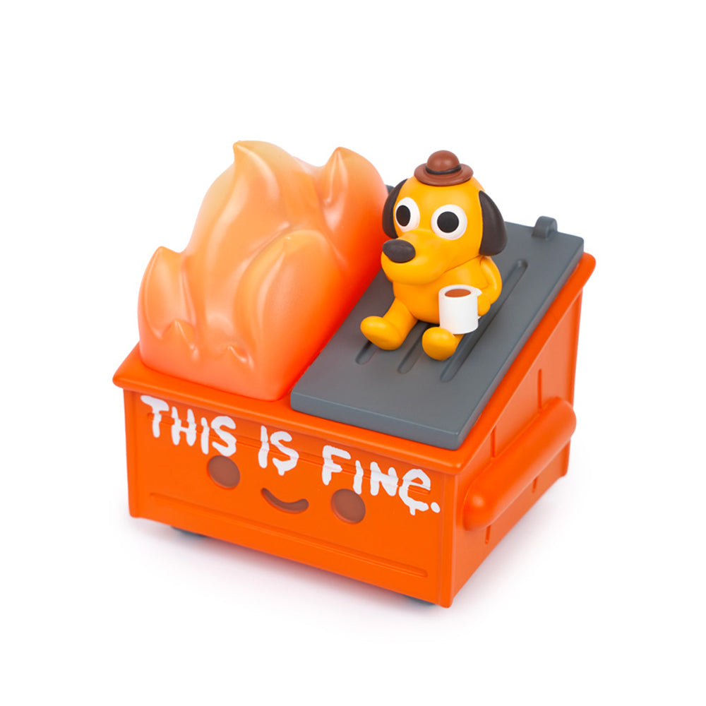 Dumpster Fire "This Is Fine" Vinyl Figure by 100% Soft