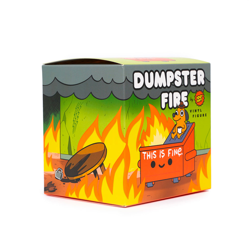 Dumpster Fire "This Is Fine" Vinyl Figure by 100% Soft