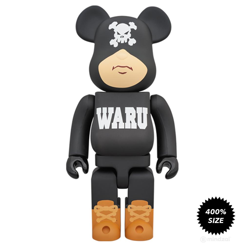 Tokyo Tribe Black Waru 400% Bearbrick by Santastic Entertainment x Medicom Toy