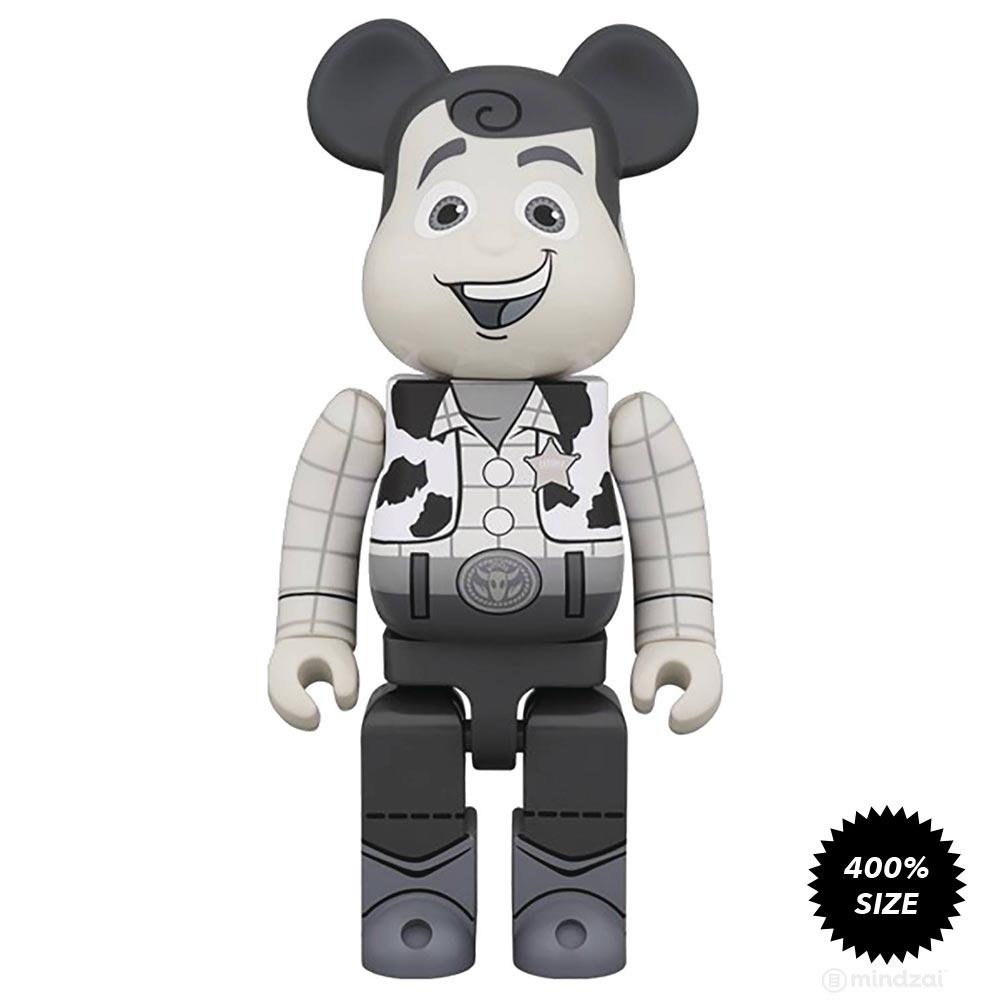 Toy Story Woody B&amp;W 400% Bearbrick by Medicom Toy