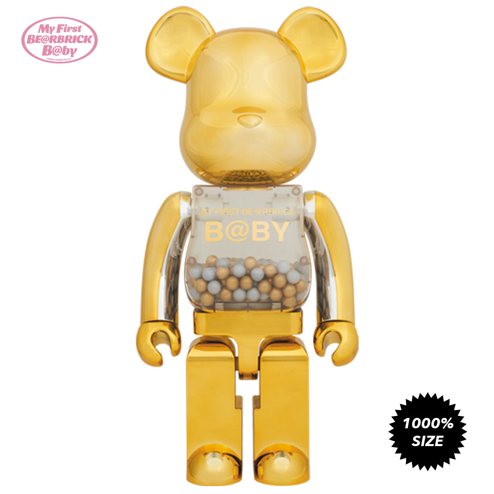 My First Baby Gold / Silver 1000%  Bearbrick by Medicom Toy (Pre-owned)