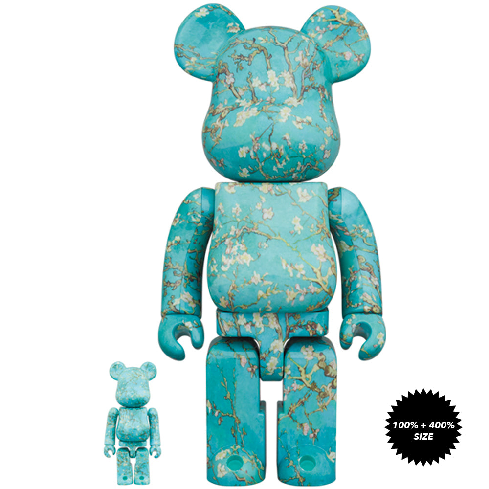 Van Gogh Almond Blossoms 100% + 400% Bearbrick Set by Medicom Toy