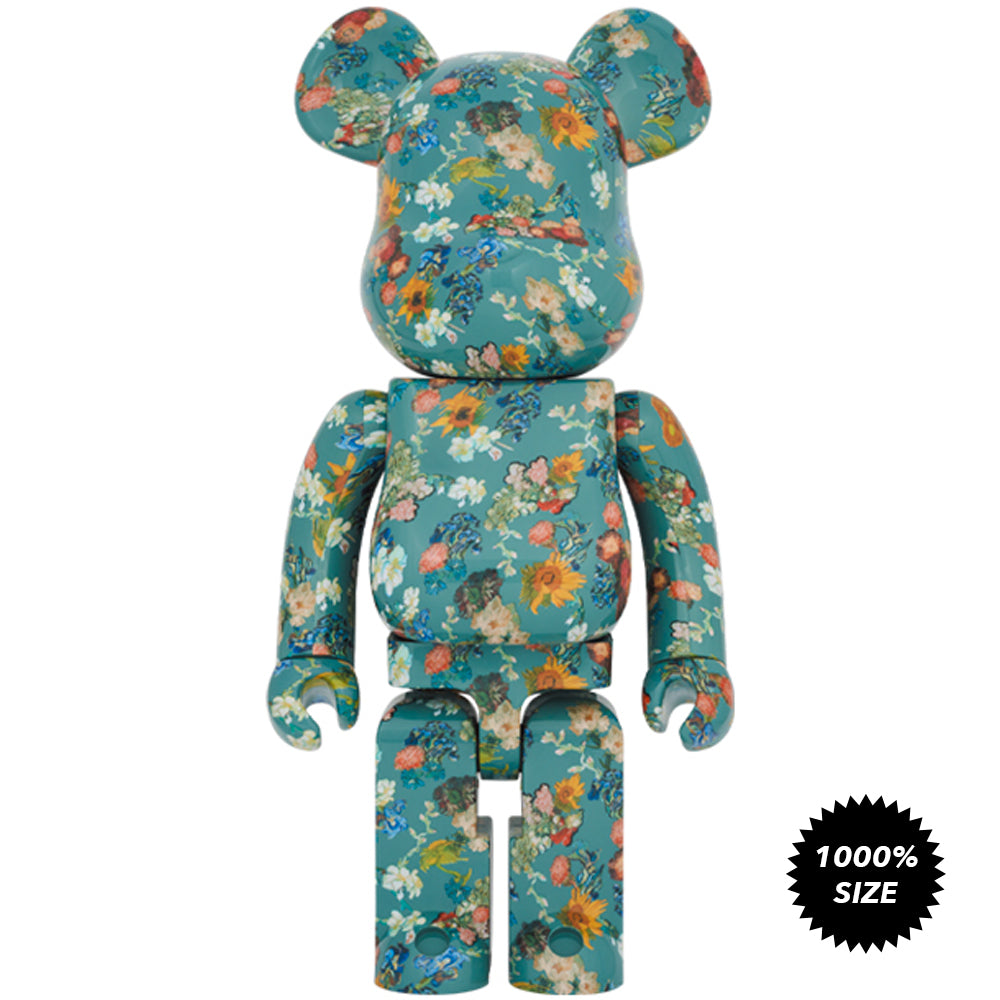 Floral Pattern 50th Anniversary of the Van Gogh Museum 1000% Bearbrick by Medicom Toy