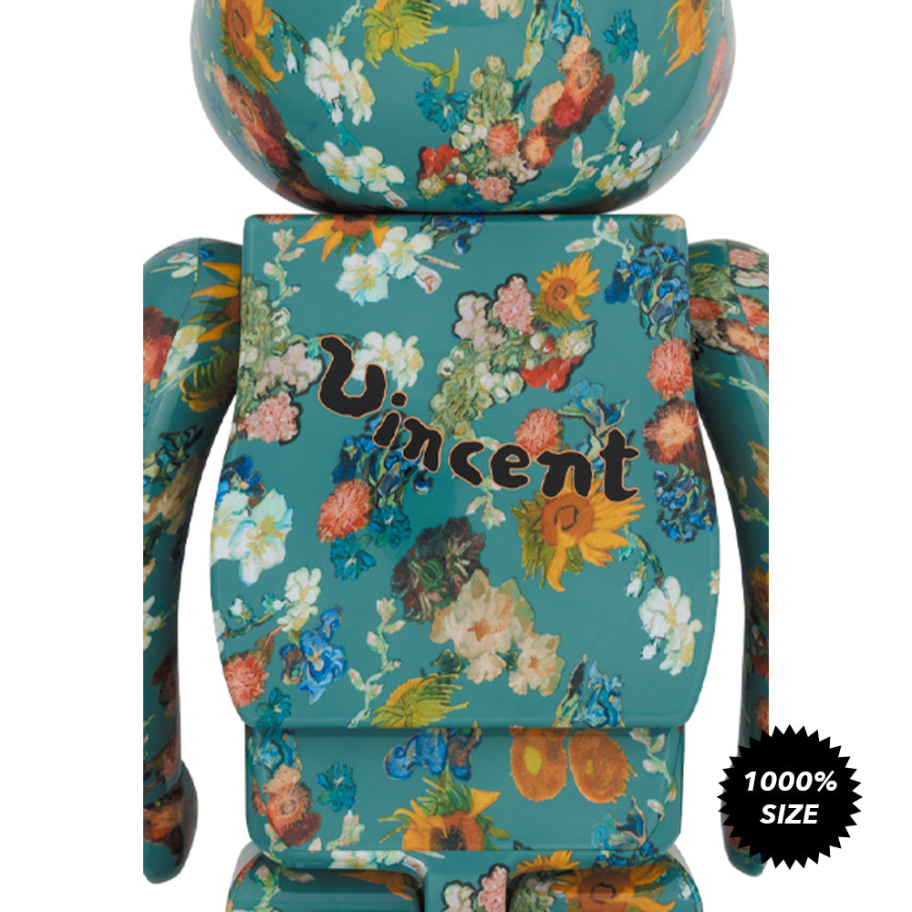 Floral Pattern 50th Anniversary of the Van Gogh Museum 1000% Bearbrick by Medicom Toy