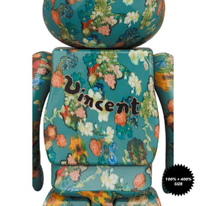 Floral Pattern 50th Anniversary of the Van Gogh Museum 100% + 400% Bearbrick Set by Medicom Toy